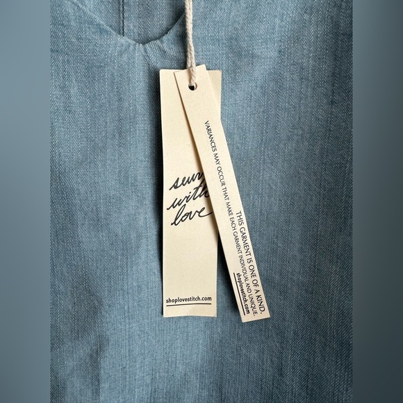 NWT Lovestitch Womens Small Blue/ Denim Like Tank Top Tiered 100% Tencel - Picture 4 of 6